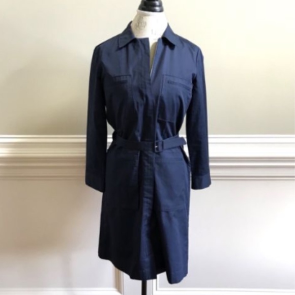Theory Dresses & Skirts - Theory Shirt Dress Womens 6 Medium Navy Blue L/S